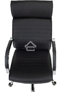 Кресло руководителя Бюрократ T-8010SL/BLACK черный, искусственная кожа, крестовина хром