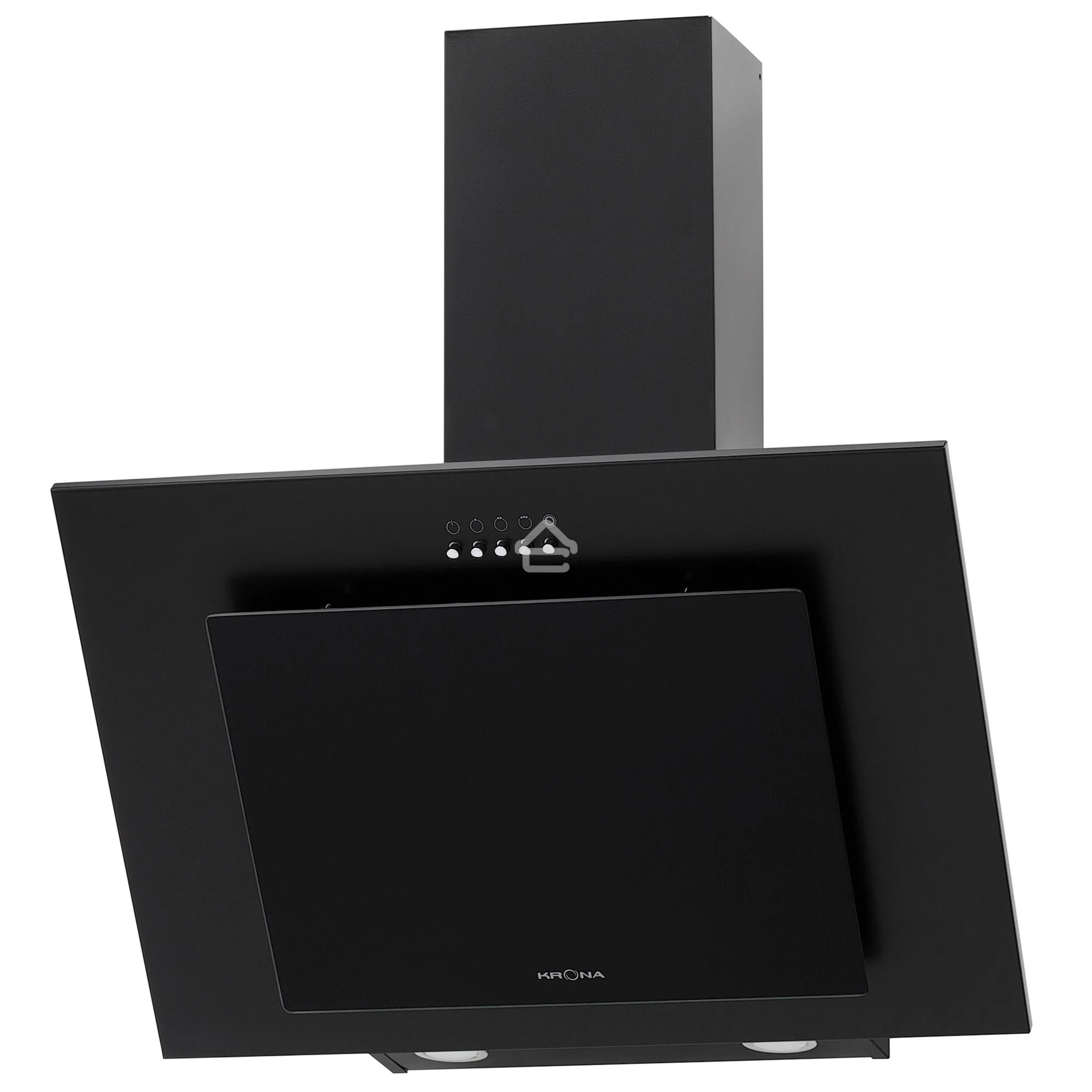 Вытяжка наклонная KRONA Vierkant 600 Black PB черный, 60 см, 890 куб. м/ч, 68 дБ