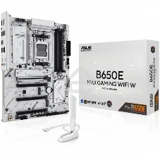 Материнская плата ASUS B650E MAX GAMING WIFI W, AM5, AMD B650, 4xDDR5, 4xSATA, 3xM.2, 1xPCIe 5.0 x16, 1xPCIe 4.0 x4, 2xPCIe 3.0 x1, 1xDP, 1xHDMI, 1x2.5Gb LAN, Wi-Fi 6E, Bluetooth 5.3, 1xUSB-C 10Gbps, 3xUSB-A 10Gbps, 2xUSB-A 5Gbps, 2xUSB-A 2.0, 3x3.5 мм, 7