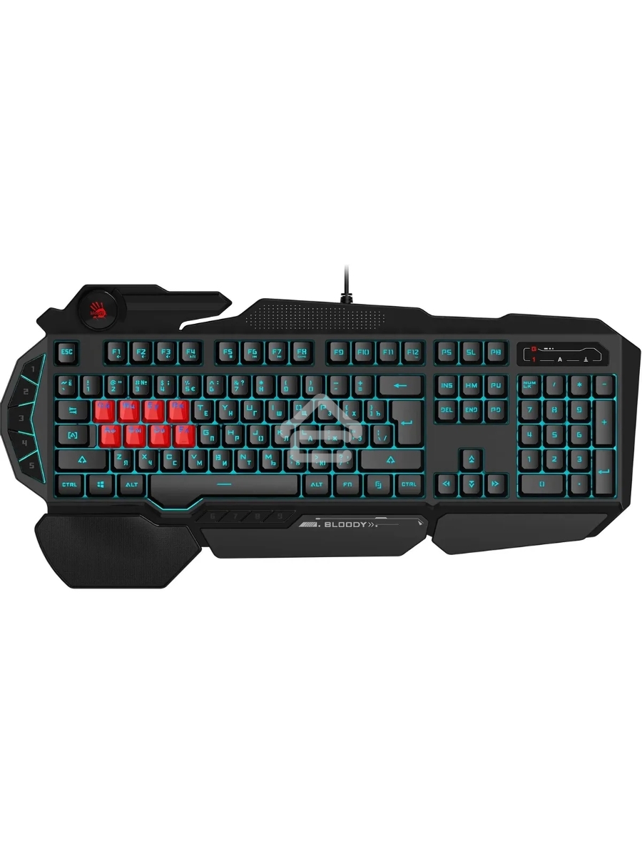 Клавиатура A4Tech Bloody B318 Black USB Multimedia Gamer LED (подставка для запястий)