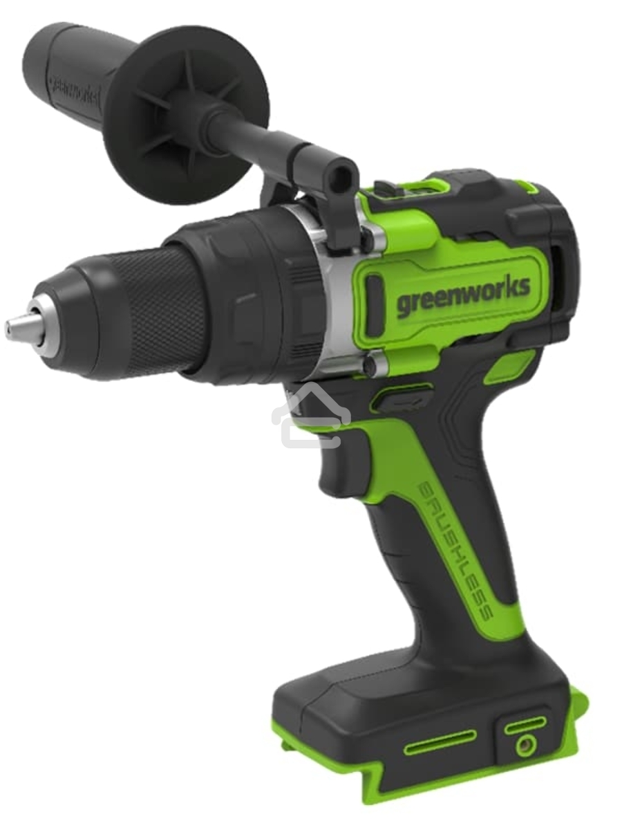 Дрель-шуруповерт GREENWORKS GD24DD140, Аккумуляторная, 24В, Без АКБ и ЗУ