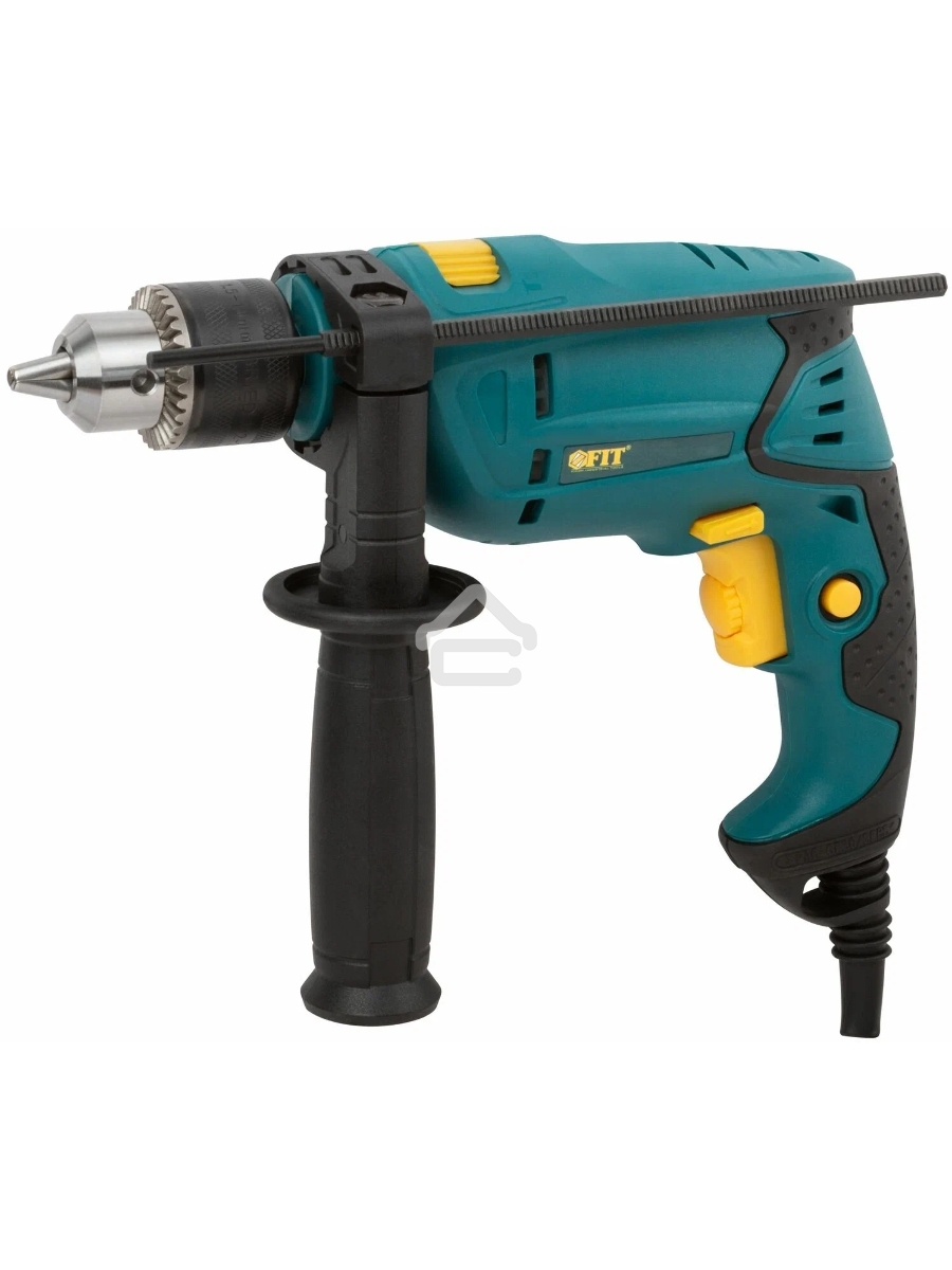 Дрель ударная FIT ID-501 500 Вт, 0-2900 об/мин, КлП 10 мм, 1,6 кг, рез. накл, коробка