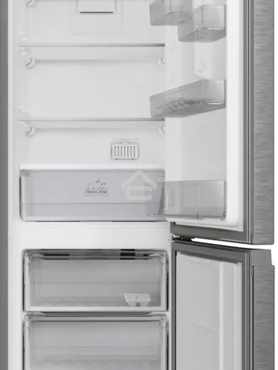 Холодильник Hotpoint HT 5180 MX нержавеющая сталь/серебристый двухкамерный 220/78 л морозилка снизу, No Frost