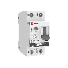 Устройство защиты от дугового пробоя EKF PROxima (УЗДП) 1P+N C 63А 6кА с авт. выкл. afdd-2-63C-pro