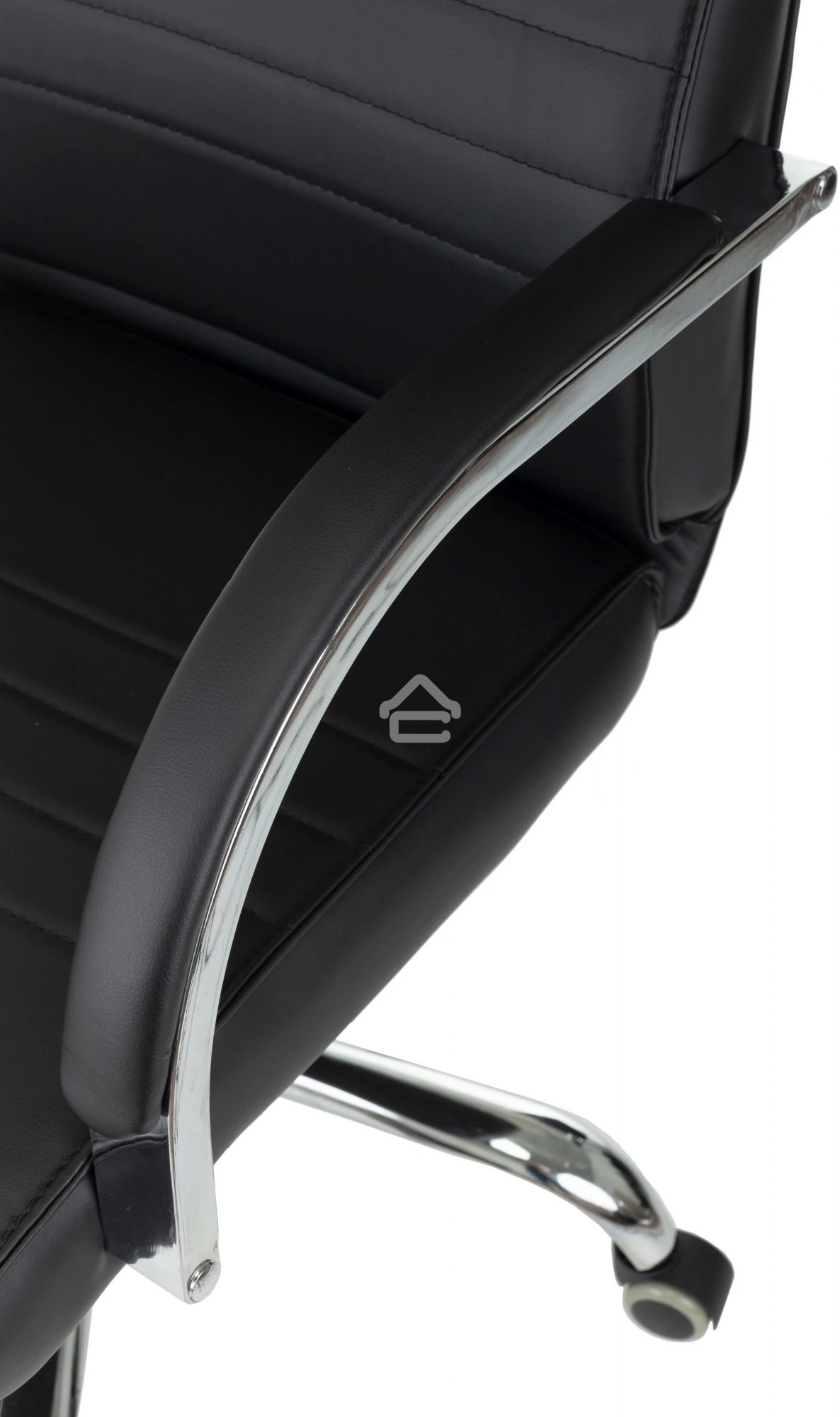 Кресло руководителя Бюрократ T-8010SL/BLACK черный, искусственная кожа, крестовина хром