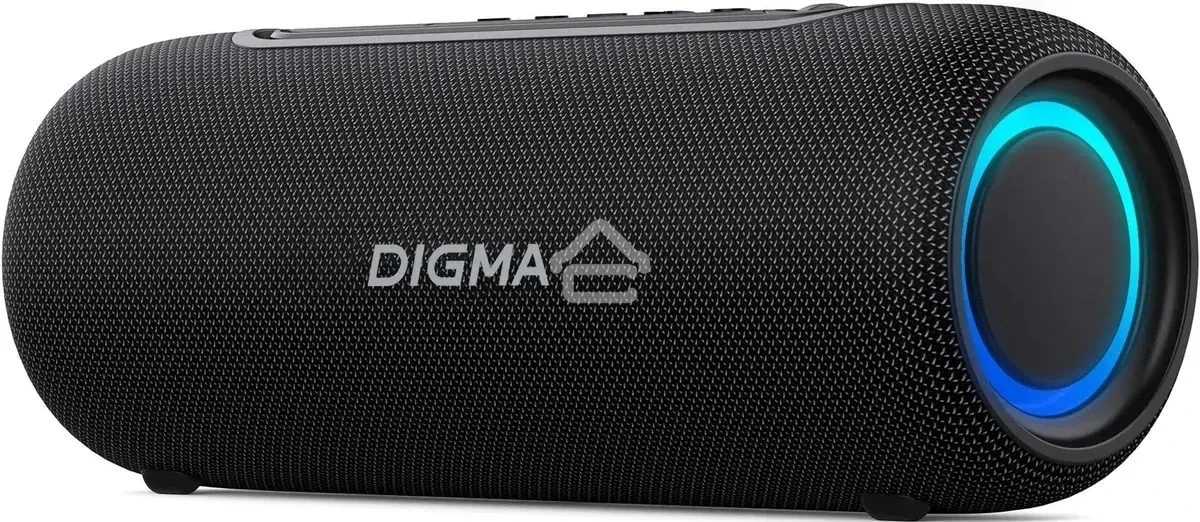 Колонка портатитвная Digma D-PS1524 черный 20W 2.0 BT 10м 2000mAh (PS1524B)