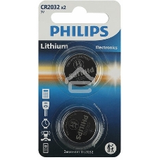 Элемент питания литиевый CR2032 (блист. 2шт) Philips Б0062716