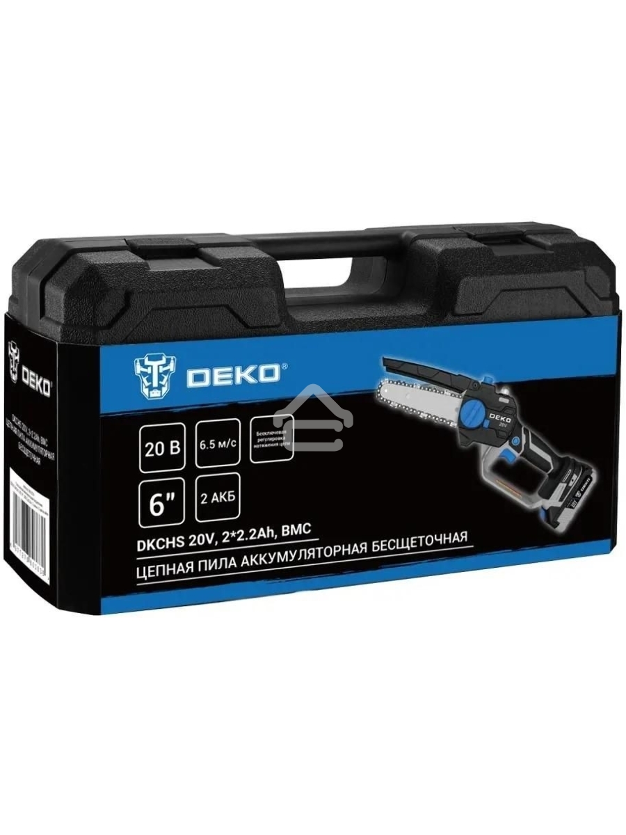 Цепная пила Deko DKCHS 20V, 6 20Вт дл.шины:6
