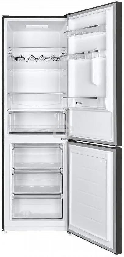 Холодильник Maunfeld MFF185SFSB черный мат. двухкамерный 211/104л морозилка снизу