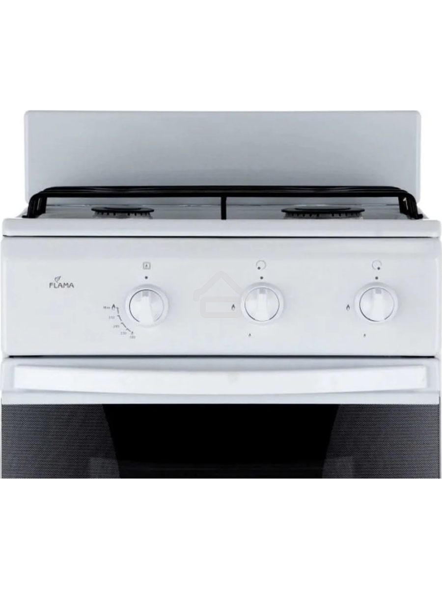 Плита газовая Flama CG 3202 W/B белый, конфорок 2 шт, духовка 30 л, 50 см x 85 см x 38 см