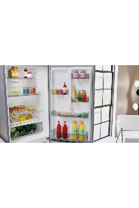 Холодильник Hotpoint HT 5180 MX нержавеющая сталь/серебристый двухкамерный 220/78 л морозилка снизу, No Frost
