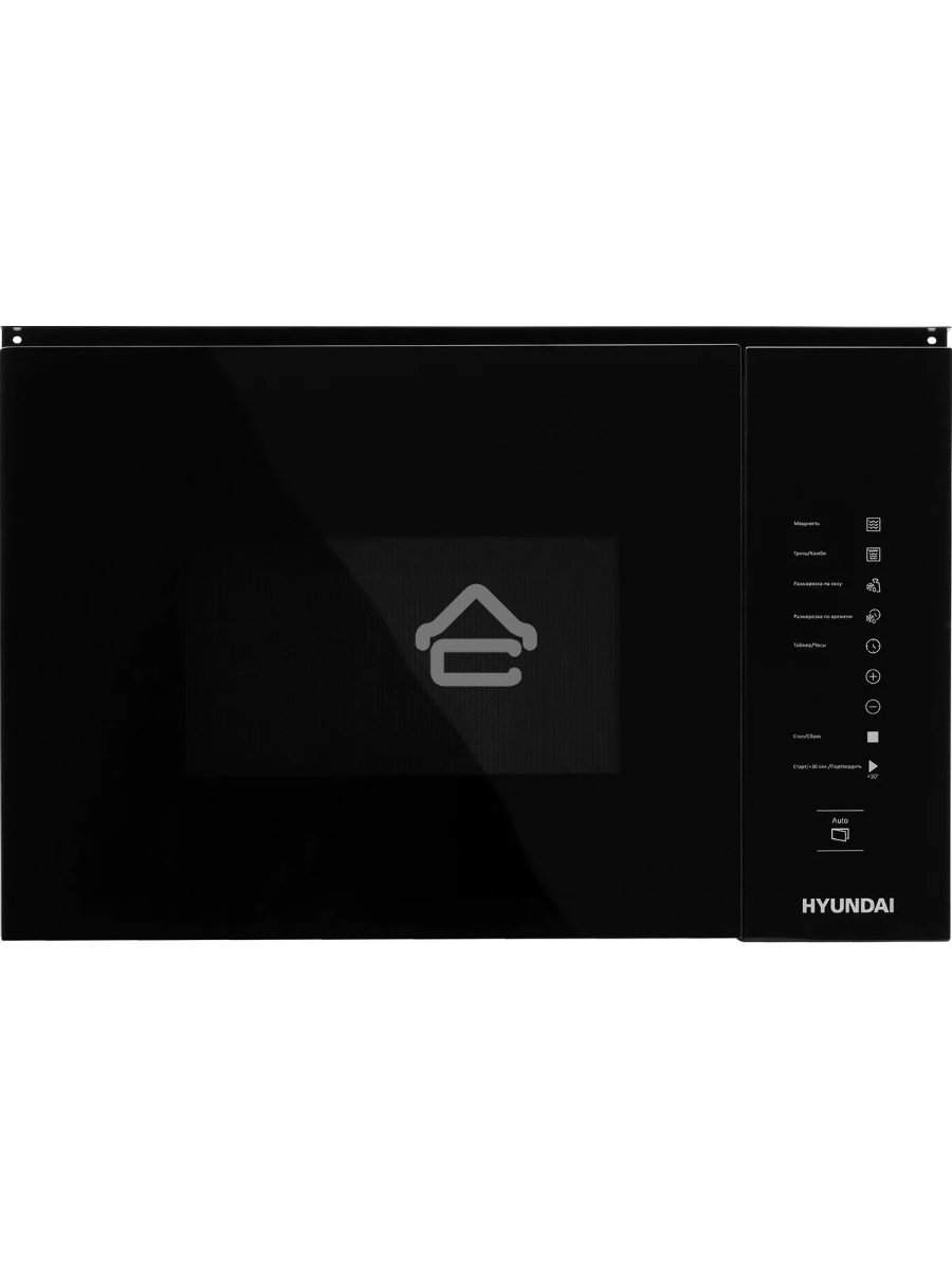Микроволновая печь встраиваемая Hyundai HBW 2560 BG черный, 25 л, 900 Вт, переключатели - сенсор