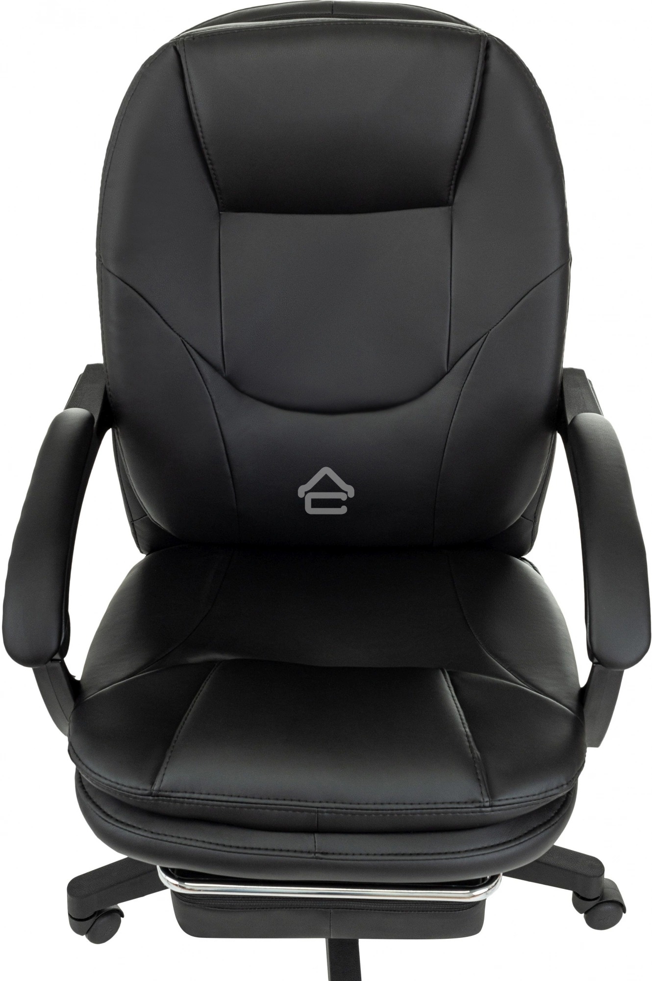 Кресло руководителя Бюрократ CH-868N-F черный, эко.кожа, крестов. пластик, подст.для ног