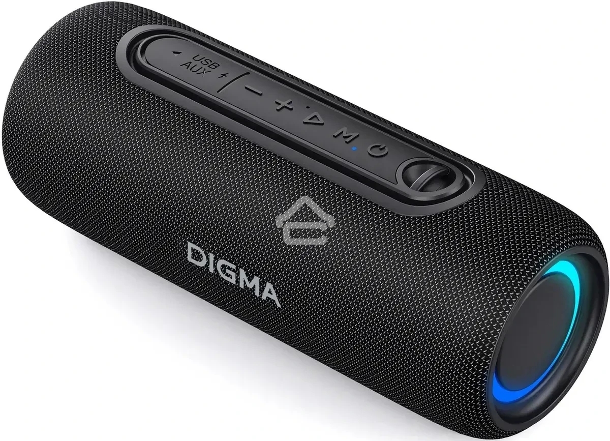 Колонка портатитвная Digma D-PS1524 черный 20W 2.0 BT 10м 2000mAh (PS1524B)