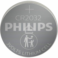Элемент питания литиевый CR2032 (блист. 2шт) Philips Б0062716