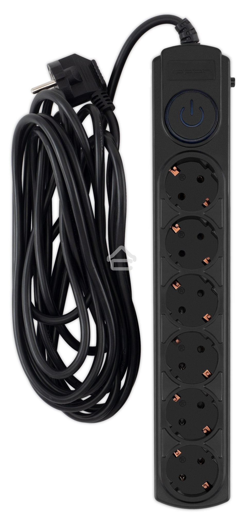 Сетевой фильтр Ippon BK-6-EU-5-10-B 5 м, 6 розеток, черный, коробка