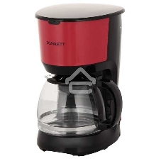 Кофеварка капельная Scarlett SC-CM33013 красный/черный, исп. кофе - молотый, 1.25 л, 750 Вт.