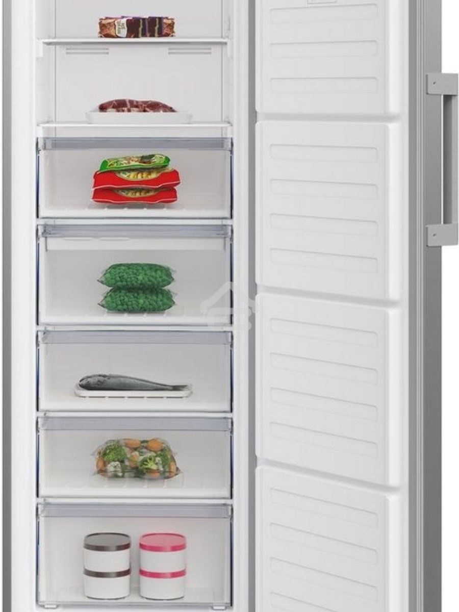 Морозильная камера Beko B1RFNK292S, серый, 255л, 7 ящиков