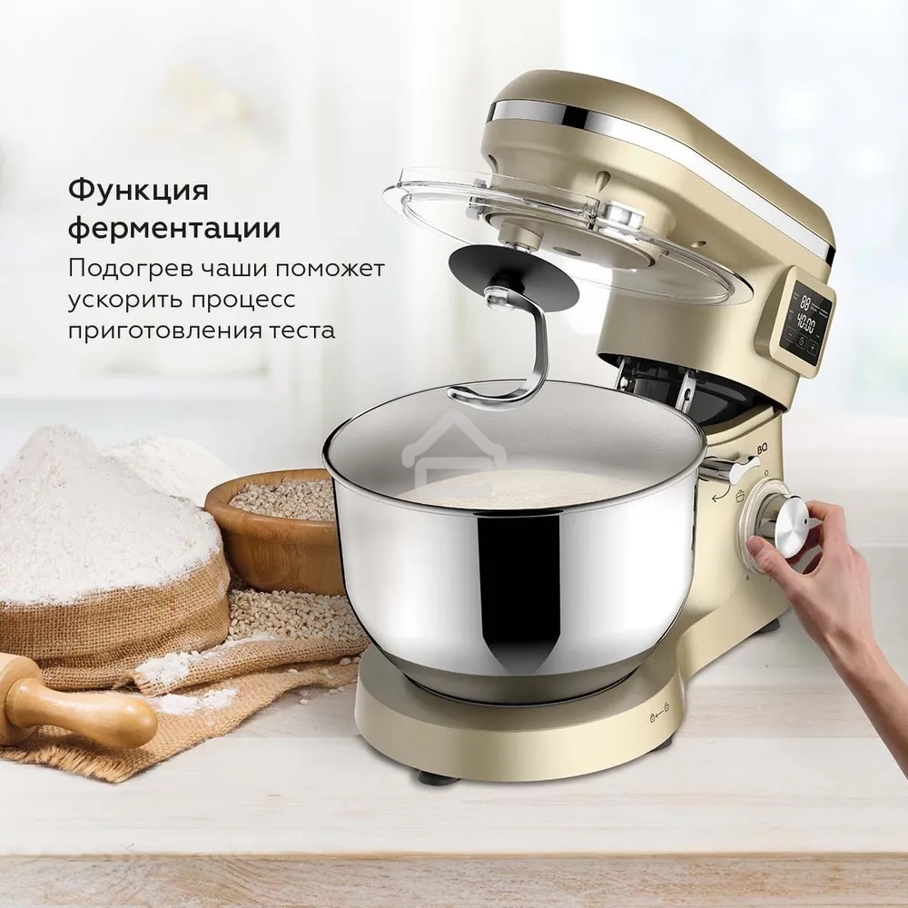 Планетарный миксер BQ MX640 Gold. Максимальная мощность 1600 Вт