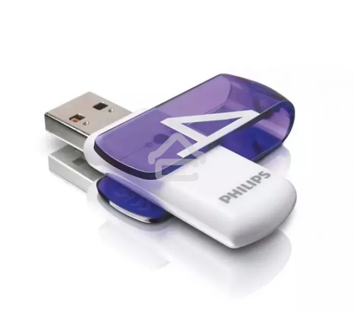 Флешка USB 4Gb PHILIPS VIVID2.0 4Gb, USB 2.0