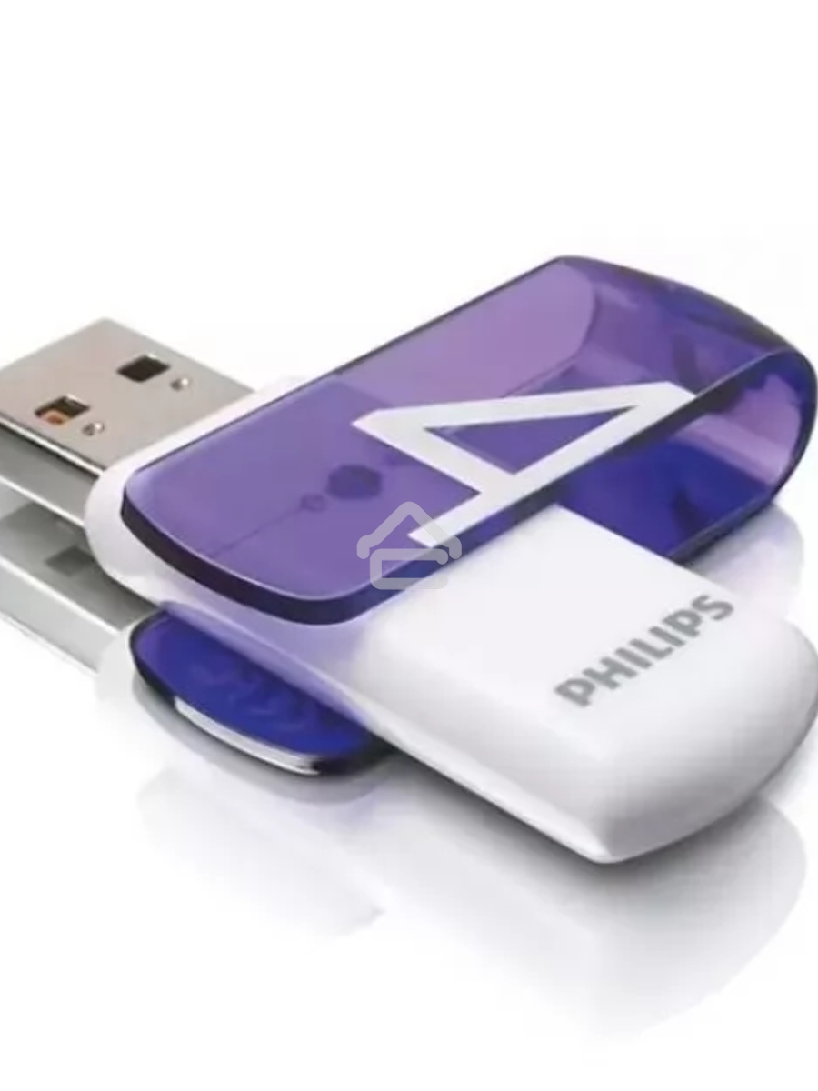 Флеш накопитель 4GB PHILIPS VIVID2.0 4GB, USB 2.0