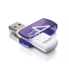 Флешка USB 4Gb PHILIPS VIVID2.0 4Gb, USB 2.0