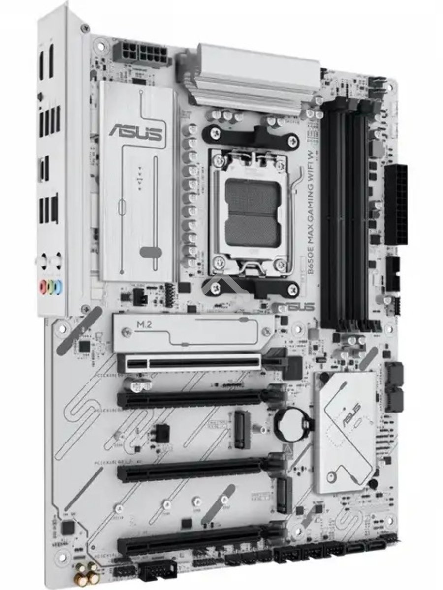 Материнская плата ASUS B650E MAX GAMING WIFI W, AM5, AMD B650, 4xDDR5, 4xSATA, 3xM.2, 1xPCIe 5.0 x16, 1xPCIe 4.0 x4, 2xPCIe 3.0 x1, 1xDP, 1xHDMI, 1x2.5Gb LAN, Wi-Fi 6E, Bluetooth 5.3, 1xUSB-C 10Gbps, 3xUSB-A 10Gbps, 2xUSB-A 5Gbps, 2xUSB-A 2.0, 3x3.5 мм, 7