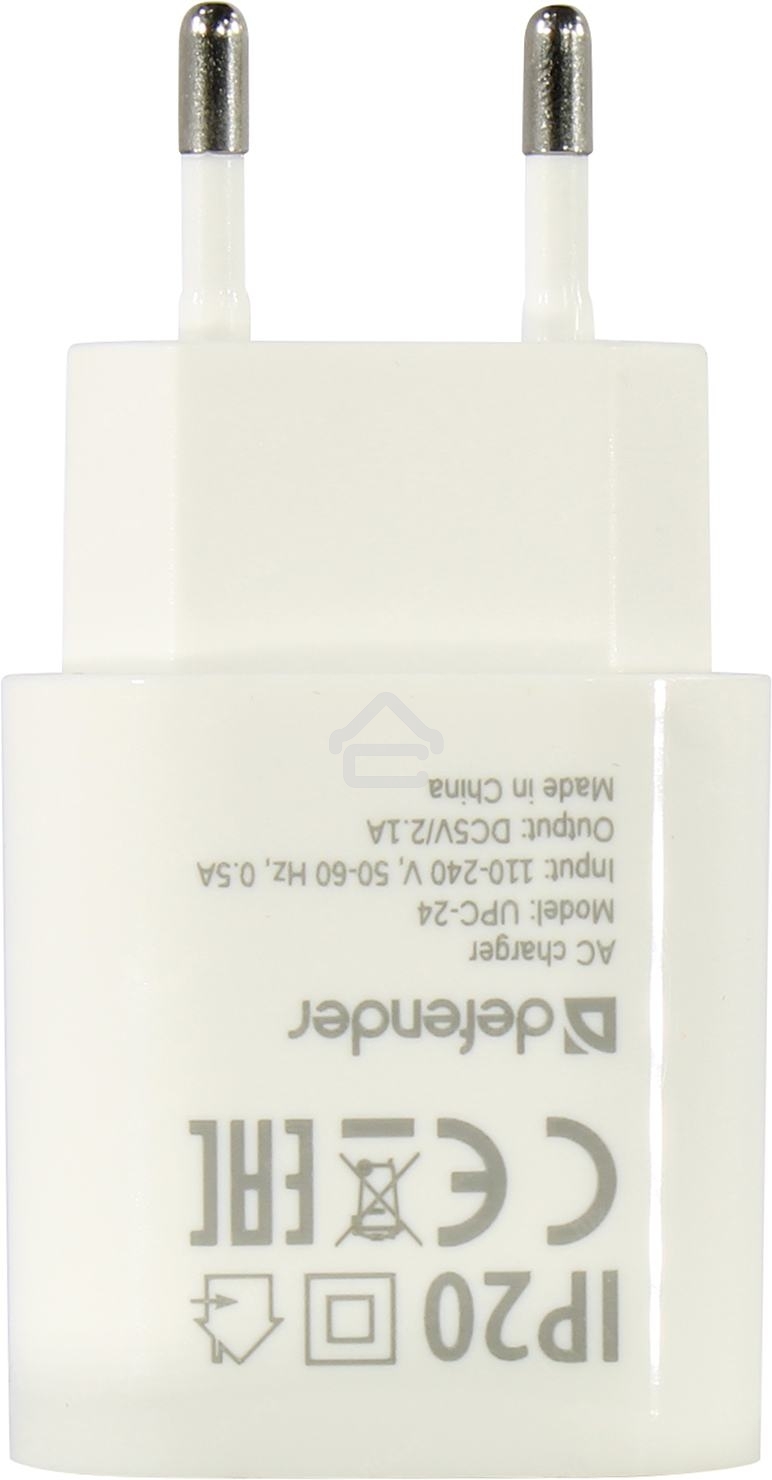 Сетевое зарядное устройство Defender UPC-24 2XUSB 5V/2.1A