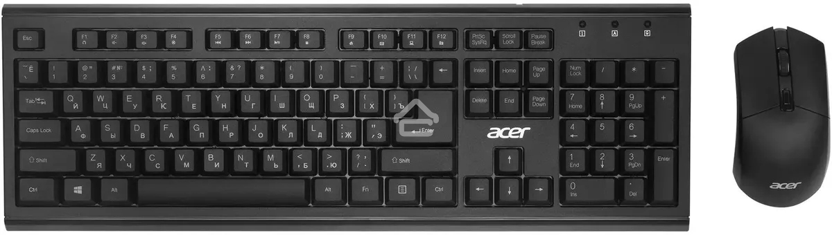 Клавиатура + мышь Acer OKR120 клав:черный мышь:черный USB беспроводная Multimedia