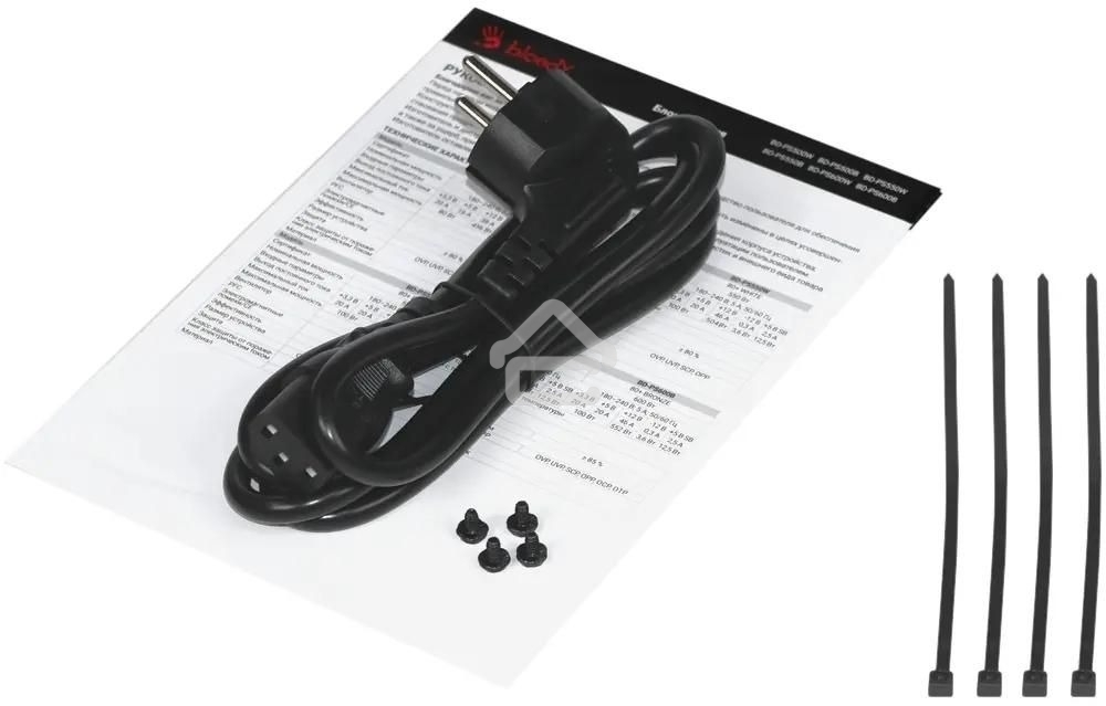 Блок питания Bloody BD-PS700W, 700Вт, 80 PLUS WHITE, 120мм, черный