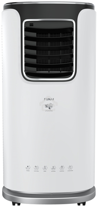 Кондиционер мобильный FUNAI JASMINE MAC-JS30CON03 9500 BTU, 20 м², 55 дБ, охлаждение, осушение, белый