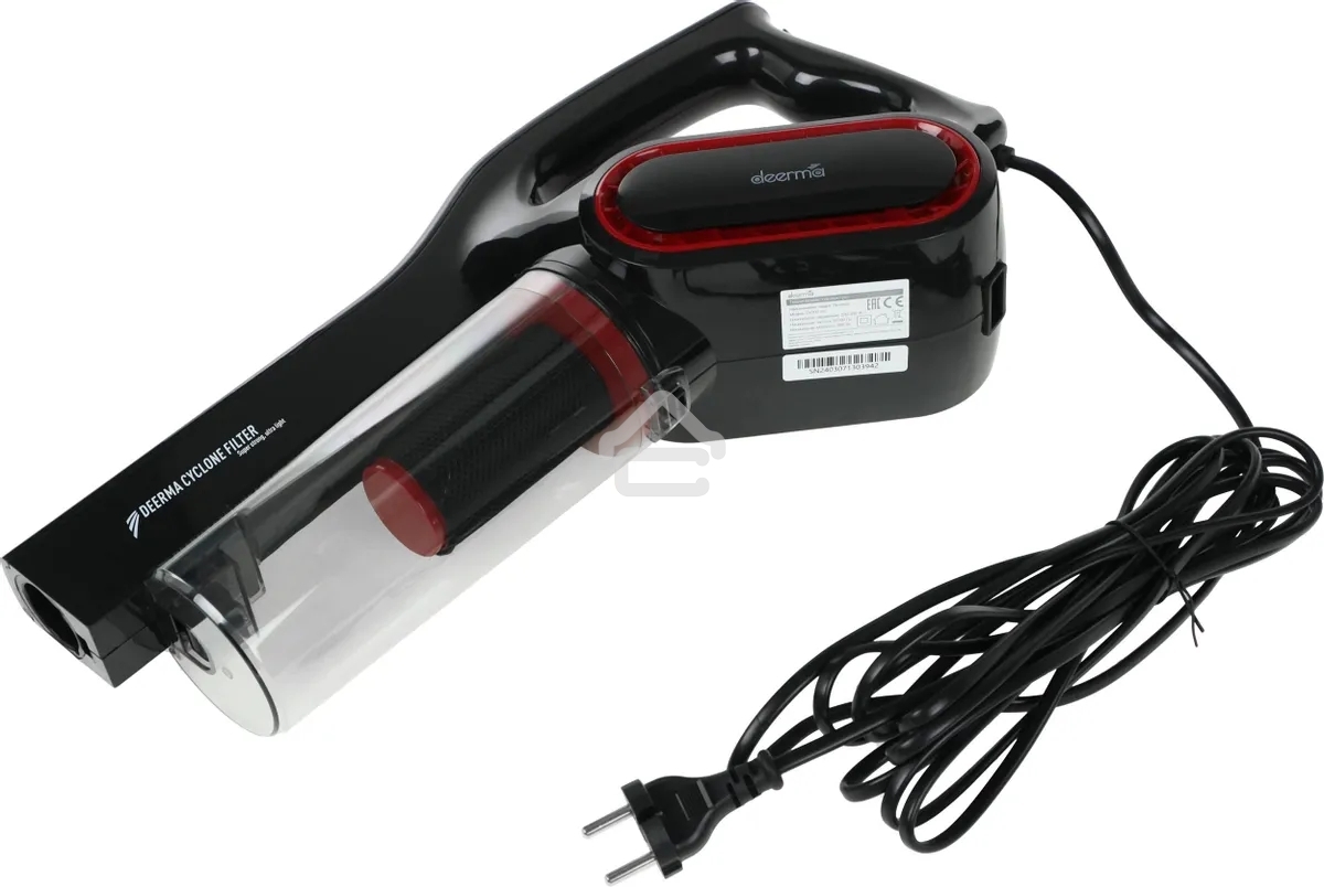 Пылесос вертикальный Deerma DX700 Pro черный, питание от сети, 210 Вт, уборка сухая, пылесборник 0.8 л