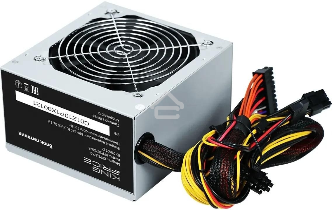Блок питания KingPrice KPPSU750 ATX 750W (20+4pin) APFC 120мм fan 4xSATA