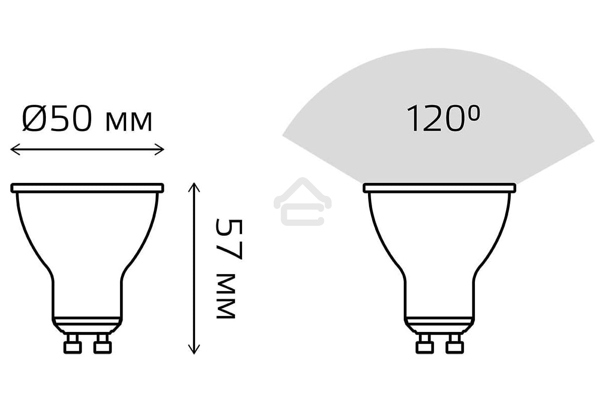 Лампа светодиодная Gauss Led MR16 GU10-dim 5Вт 4100К диммируемая 101506205-D