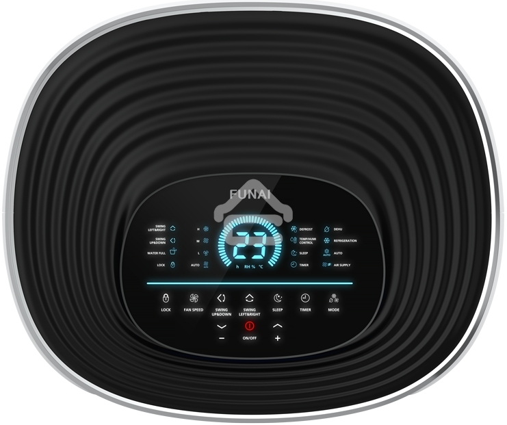 Кондиционер мобильный FUNAI JASMINE MAC-JS30CON03 9500 BTU, 20 м², 55 дБ, охлаждение, осушение, белый