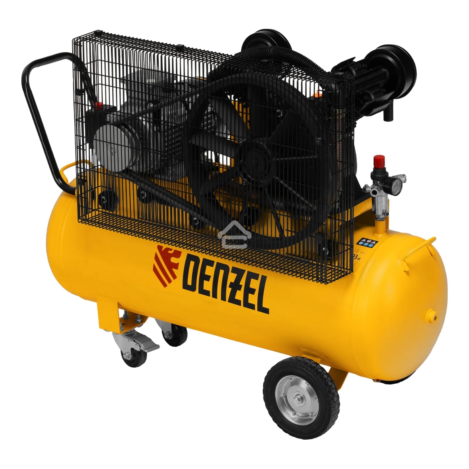 Компрессор воздушный рем. привод BCV 4000-T/100, 4,0 кВт, 100 литров, 690 л/мин Denzel