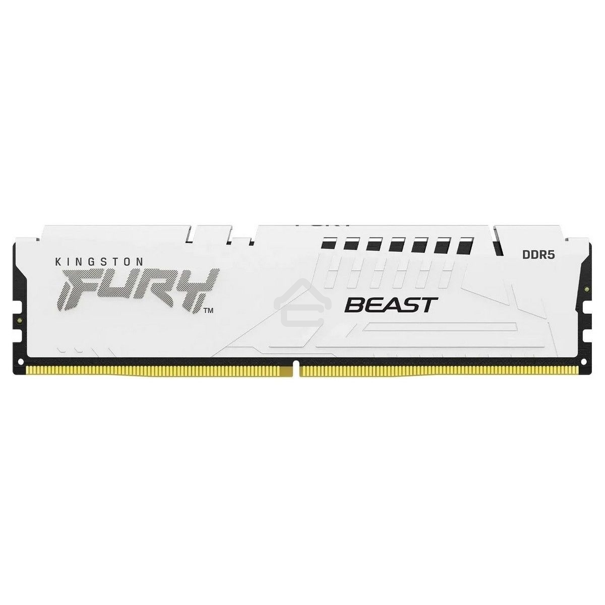Оперативная память Kingston Fury Beast, DDR5, 16Gb (1x16Gb), 6000MHz, CL36, DIMM, с радиатором, белый