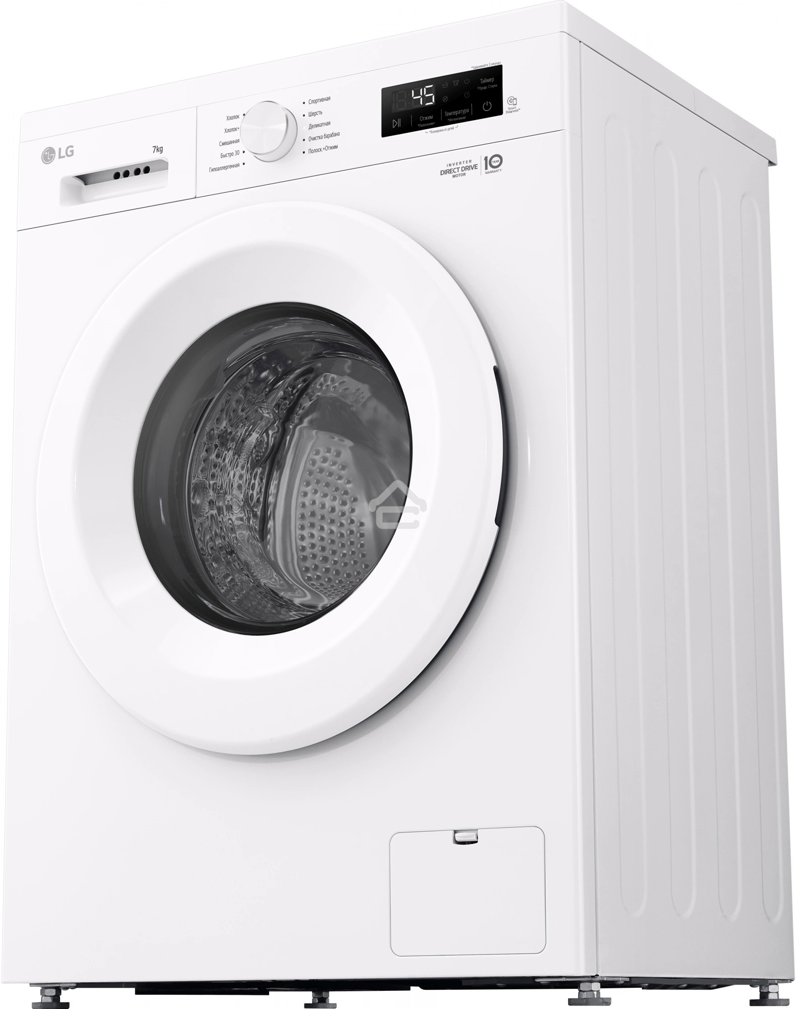 Стиральная машина LG F2Y1HS3W белый, загрузка фронтальная 7 кг, 1200 об/мин., класс: А