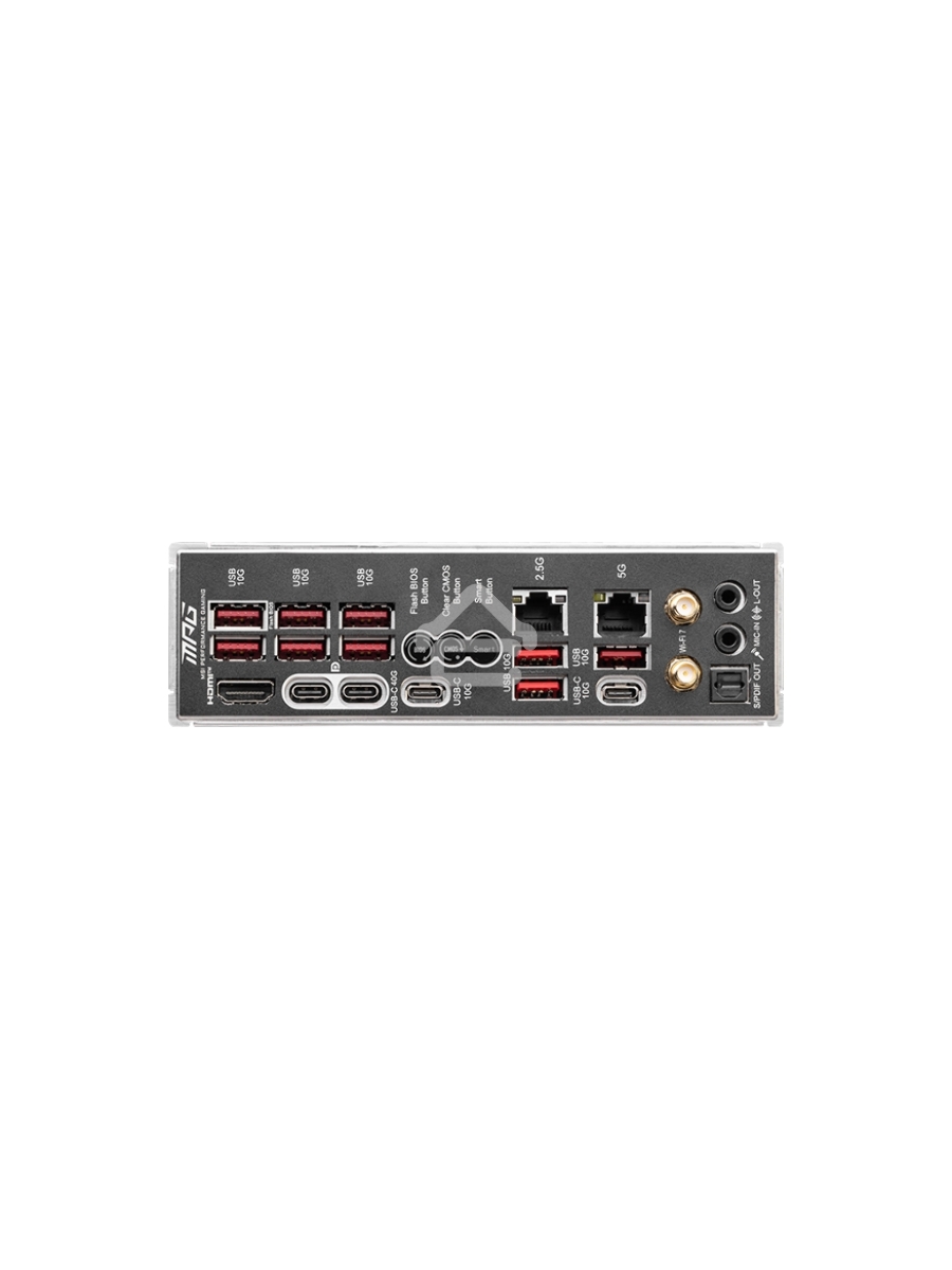 Материнская плата MSI MPG X870E CARBON WIFI, AM5, AMD X870E, 4xDDR5, 4xSATA, 4xM.2, 1xPCIe 5.0 x16, 1xPCIe 5.0 x4, 1xPCIe 4.0 x4, 1xHDMI, 2xUSB-C, 2x1Gb LAN, 9xUSB 3.2 Gen 2, 2xUSB4, 2x3.5 мм, 7.1, ATX