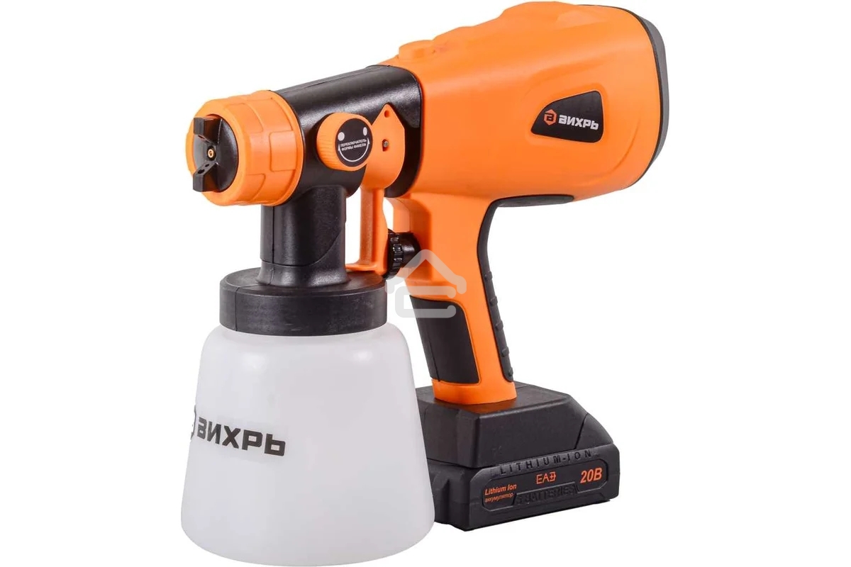 Краскопульт аккумуляторный АКП-20Li (в комплекте 1 АКБ и ЗУ)