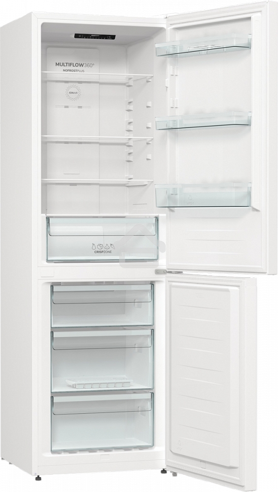 Холодильник Gorenje NRK619EEW4 белый двухкамерный 203/99л морозилка снизу, No Frost