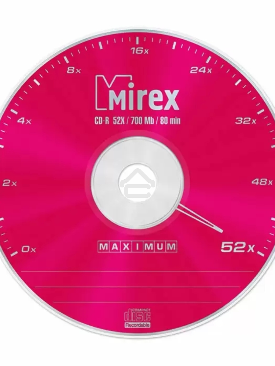 Диск CD-R Mirex 700 Mb, 52х, Maximum, Cake Box (50), (50/300)