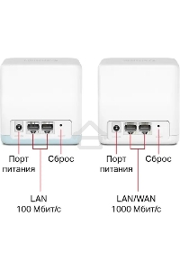 Mesh Wi-Fi система Mercusys Halo H32G(2-pack) AC1200, до 300 Мбит/с на 2,4 ГГц + до 867 Мбит/с на 5 ГГц, комплект 2 шт