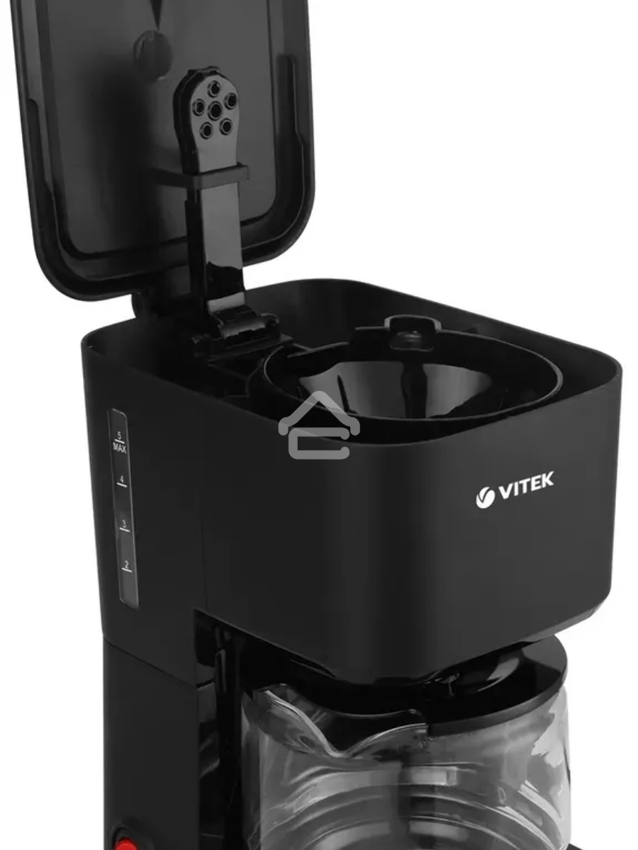 Кофеварка капельная Vitek VT-8386 черный, исп. кофе - молотый, 0,75 л, 630 Вт