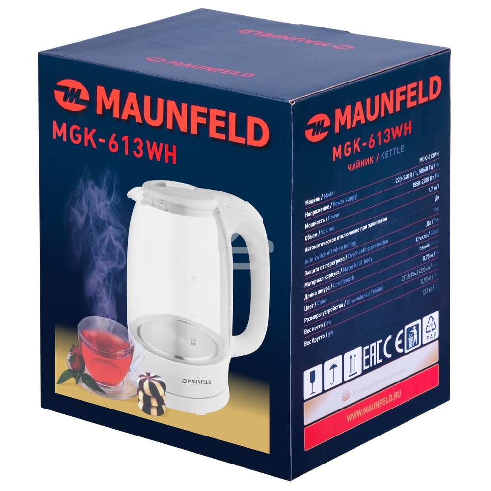 Чайник Maunfeld MGK-613WH