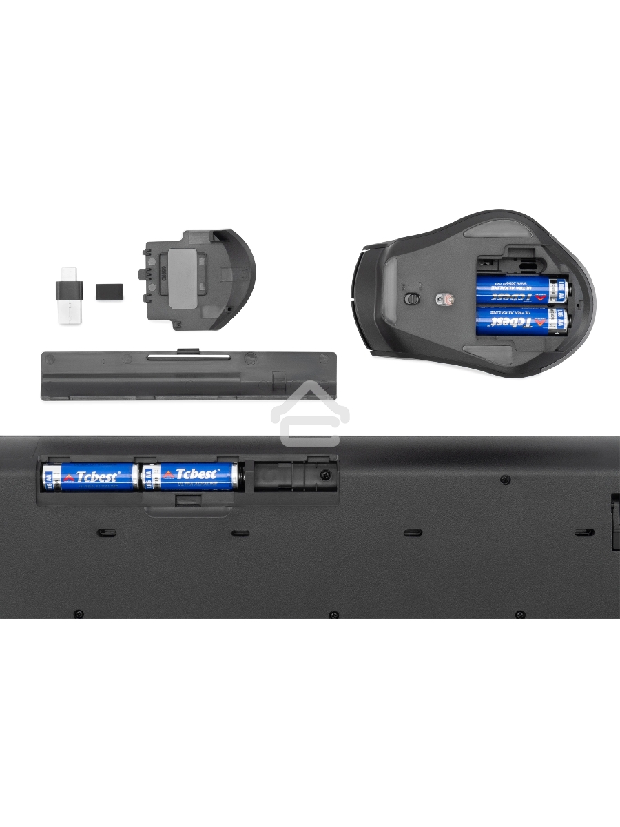 Клавиатура + мышь Оклик S290W клав:черный мышь:черный USB беспроводная Multimedia (351701)