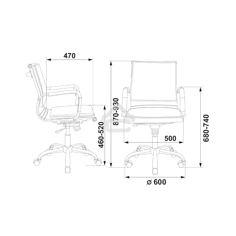 Кресло руководителя Бюрократ CH-993-Low/Red красный, низкая спинка, искусственная кожа, крестовина хромированная