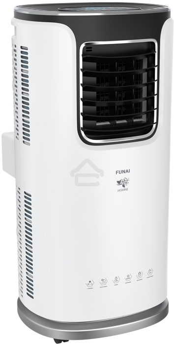 Кондиционер мобильный FUNAI JASMINE MAC-JS30CON03 9500 BTU, 20 м², 55 дБ, охлаждение, осушение, белый