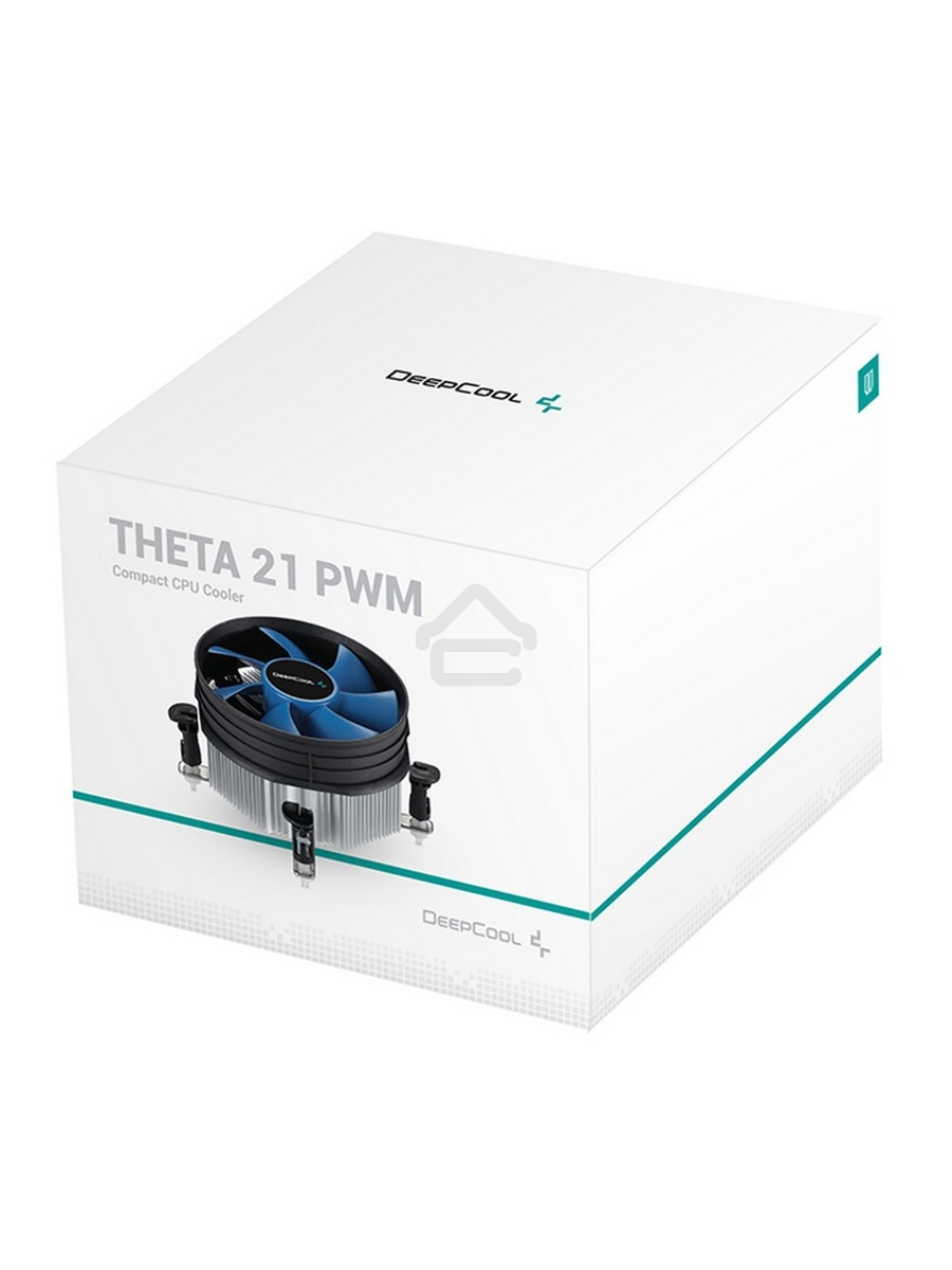 Кулер для процессора DEEPCOOL THETA 21 PWM черный/синий, 92 мм, алюминий, 2400 об/мин, 33.4 дБ, 4 pin, 95 Вт, 60.5 мм