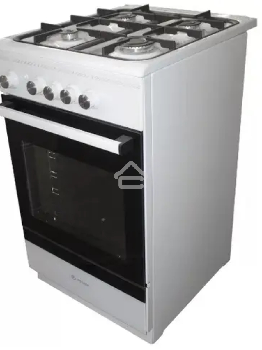 Плита газовая De Luxe 506040.24Г ЧР белый, конфорок 4 шт, духовка 54 л, 50 см x 85 см x 60 см
